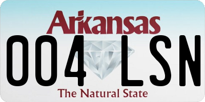 AR license plate 004LSN
