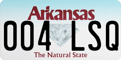 AR license plate 004LSQ