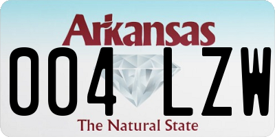 AR license plate 004LZW