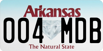 AR license plate 004MDB