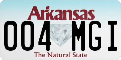 AR license plate 004MGI