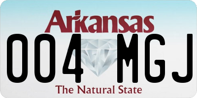 AR license plate 004MGJ