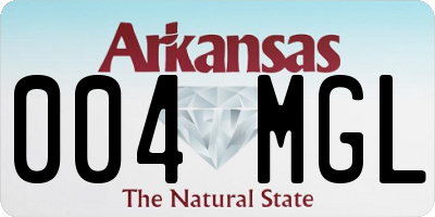AR license plate 004MGL