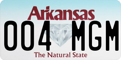AR license plate 004MGM
