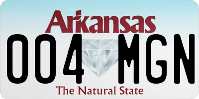 AR license plate 004MGN