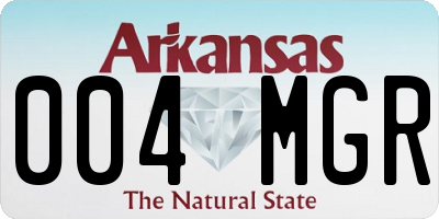 AR license plate 004MGR