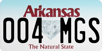 AR license plate 004MGS