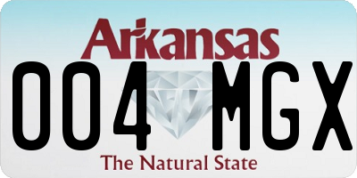 AR license plate 004MGX