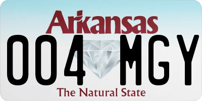 AR license plate 004MGY