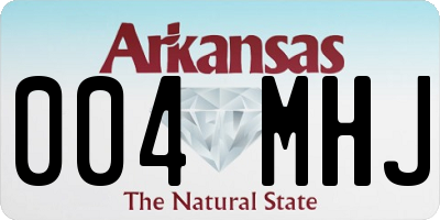 AR license plate 004MHJ
