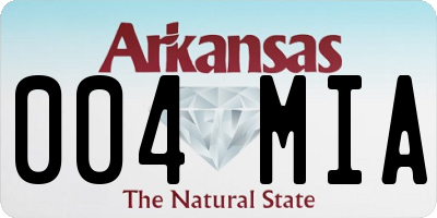 AR license plate 004MIA