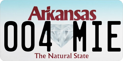 AR license plate 004MIE