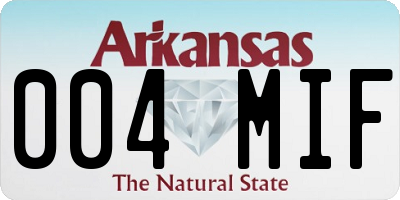 AR license plate 004MIF
