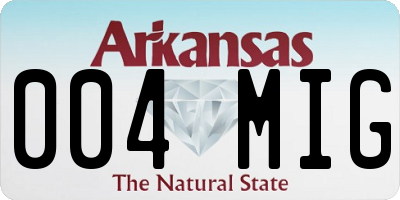AR license plate 004MIG