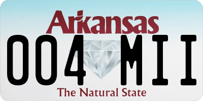 AR license plate 004MII