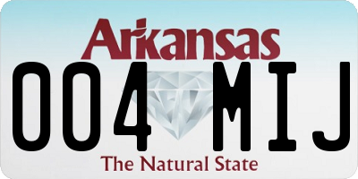 AR license plate 004MIJ