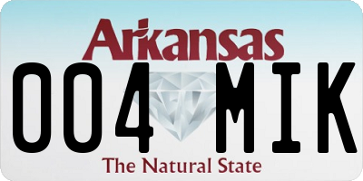 AR license plate 004MIK