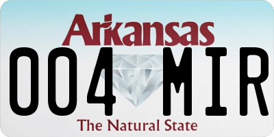 AR license plate 004MIR