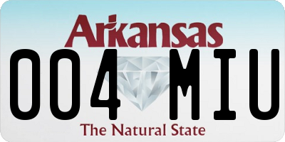 AR license plate 004MIU
