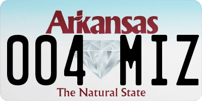 AR license plate 004MIZ