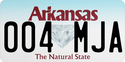 AR license plate 004MJA