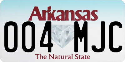 AR license plate 004MJC