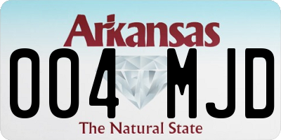 AR license plate 004MJD
