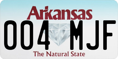 AR license plate 004MJF