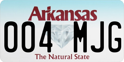 AR license plate 004MJG