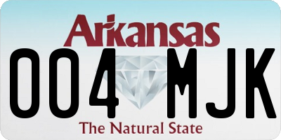 AR license plate 004MJK