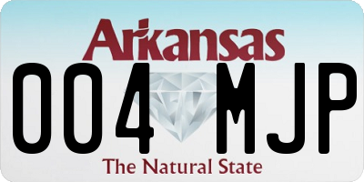 AR license plate 004MJP