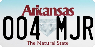 AR license plate 004MJR