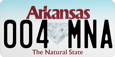AR license plate 004MNA