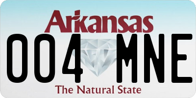 AR license plate 004MNE