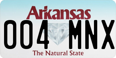 AR license plate 004MNX