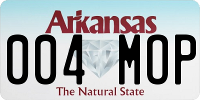 AR license plate 004MOP