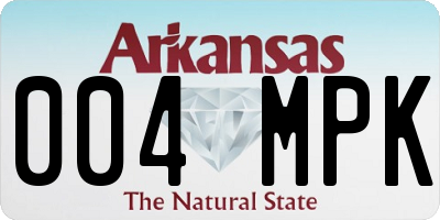 AR license plate 004MPK