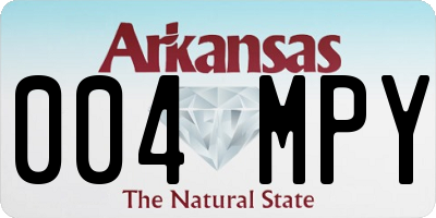 AR license plate 004MPY