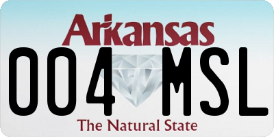 AR license plate 004MSL