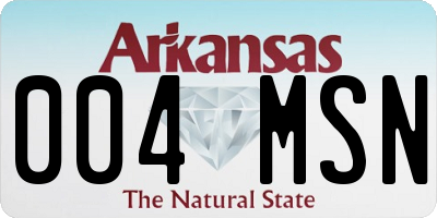 AR license plate 004MSN