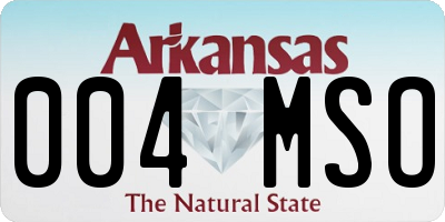 AR license plate 004MSO