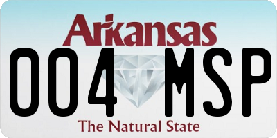 AR license plate 004MSP