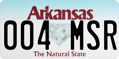 AR license plate 004MSR