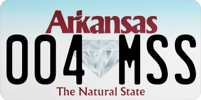 AR license plate 004MSS