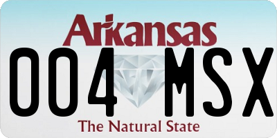 AR license plate 004MSX