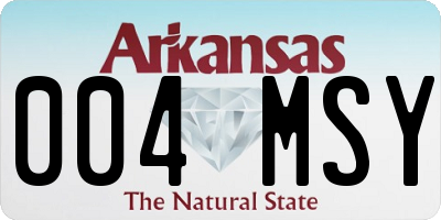 AR license plate 004MSY