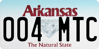 AR license plate 004MTC