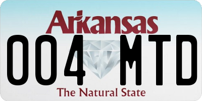 AR license plate 004MTD