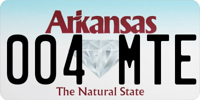 AR license plate 004MTE