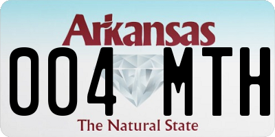AR license plate 004MTH